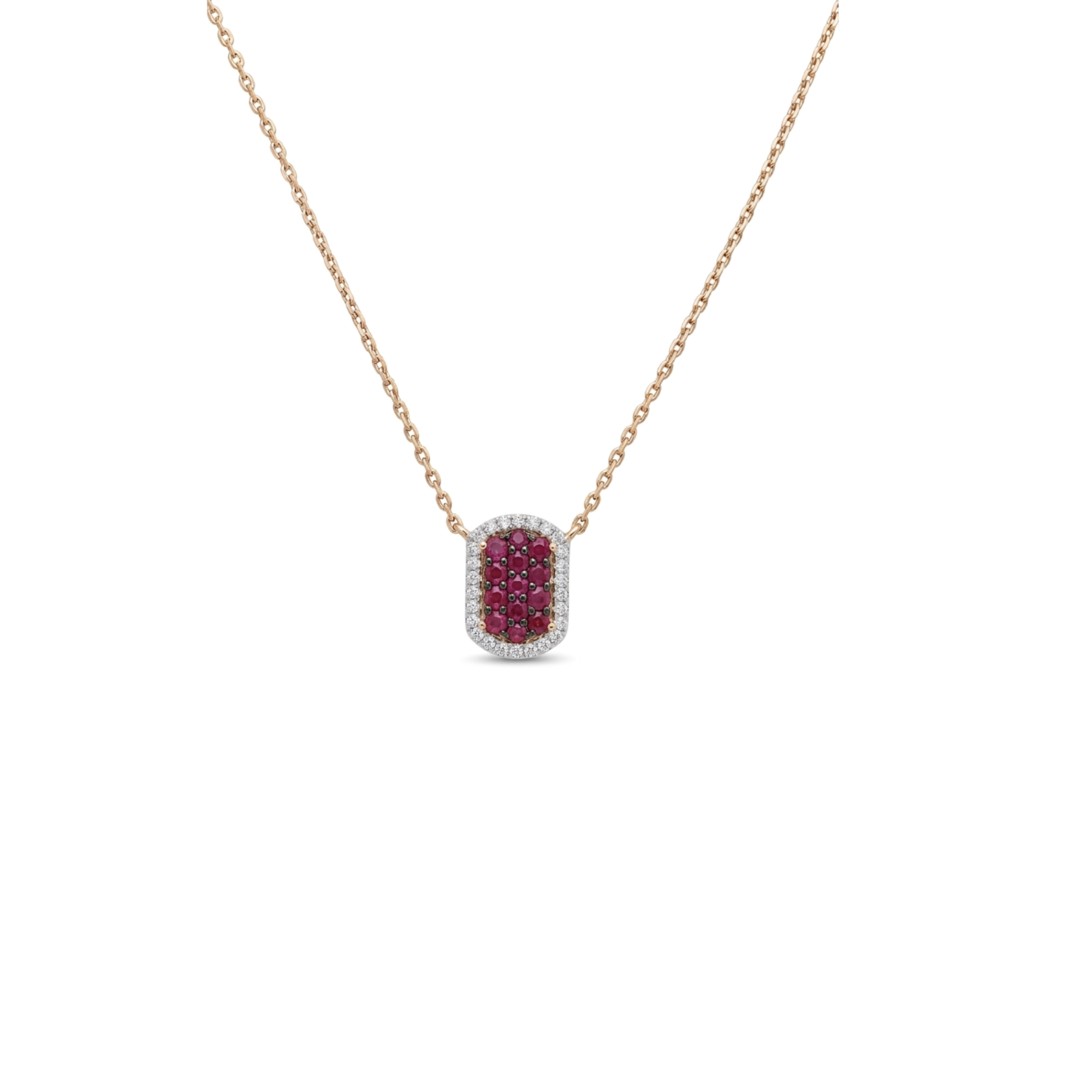 IMG_9122 Rose Gold Halo Oval Pendant - Image 1