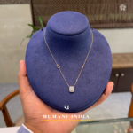 Modern Geometric Diamond Halo Pendant